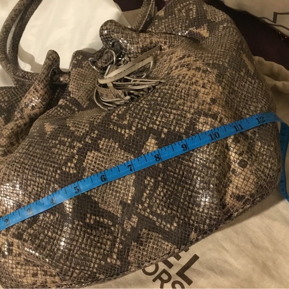 Michael Kors Snakeskin Embossed Leather Hobo Bag - Picture 12 of 16